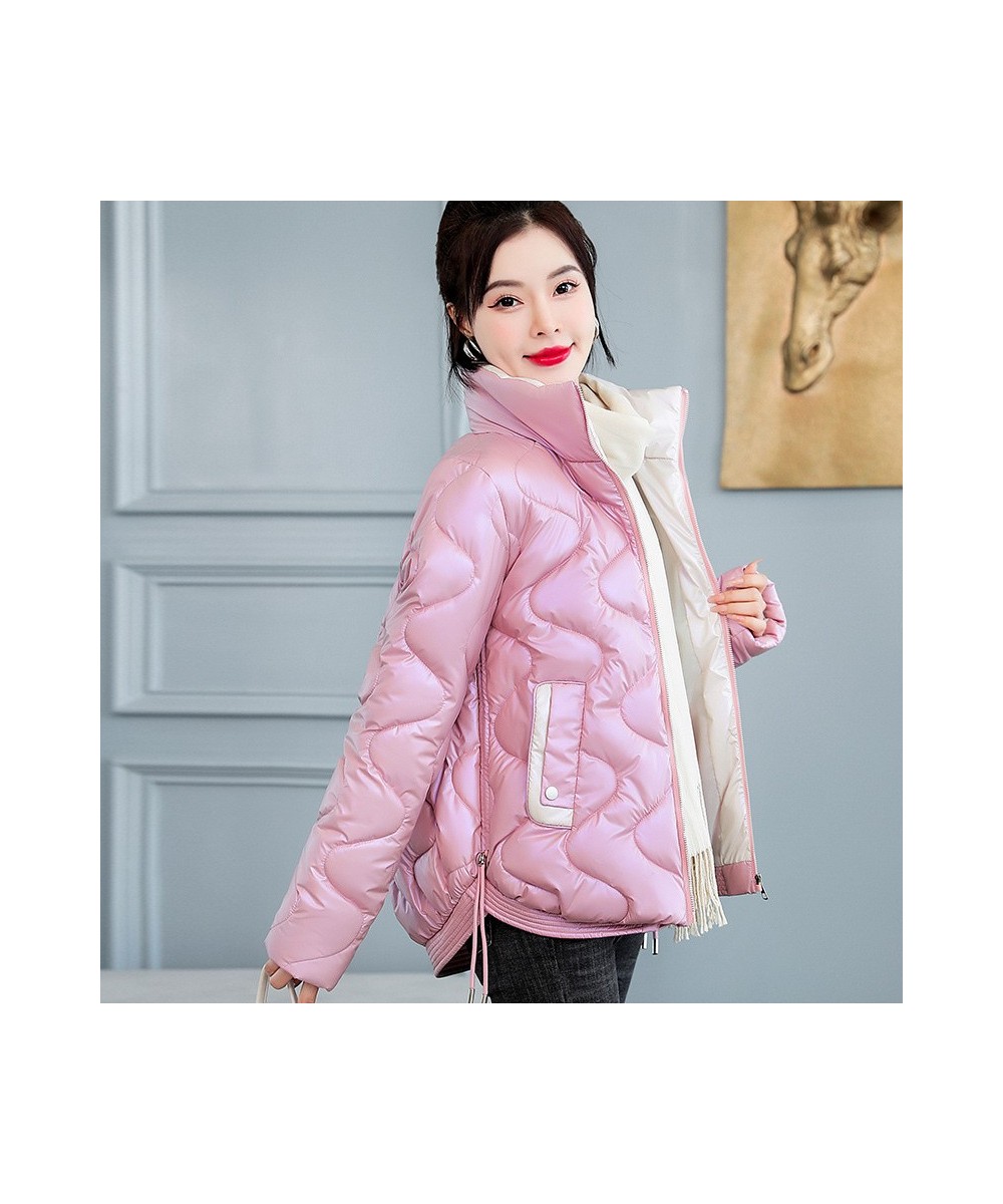 2022 Women Winter Jacket Coats Thick Down Cotton Padded Overcoat Female Parka Korean Glossy Short Coat Woman Windbreaker $47....