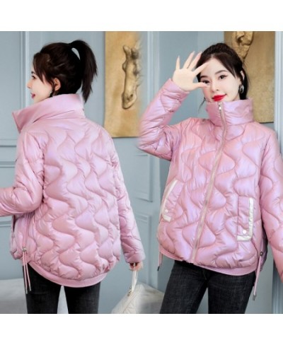 2022 Women Winter Jacket Coats Thick Down Cotton Padded Overcoat Female Parka Korean Glossy Short Coat Woman Windbreaker $47....