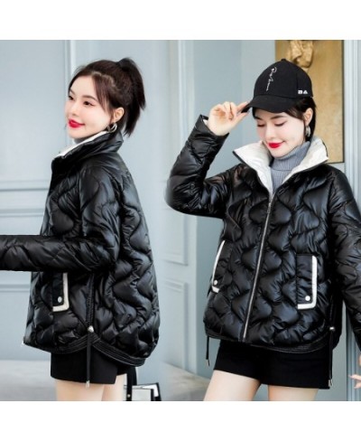 2022 Women Winter Jacket Coats Thick Down Cotton Padded Overcoat Female Parka Korean Glossy Short Coat Woman Windbreaker $47....