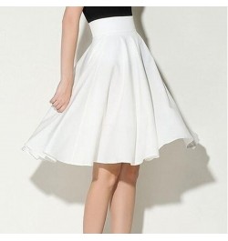 2022 women's High Waist Petticoat Pleated knee-length Retro Casual Petticoat Summer Soild Color All-match Skirt $26.52 - Skirts