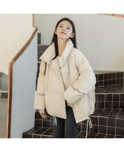 Oversized Winter Jacket Women Harajuku Warm Cotton-Padded Parkas Women Solid Casual Korean Down Cotton Jackets Female Outerwe...