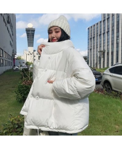 Oversized Winter Jacket Women Harajuku Warm Cotton-Padded Parkas Women Solid Casual Korean Down Cotton Jackets Female Outerwe...