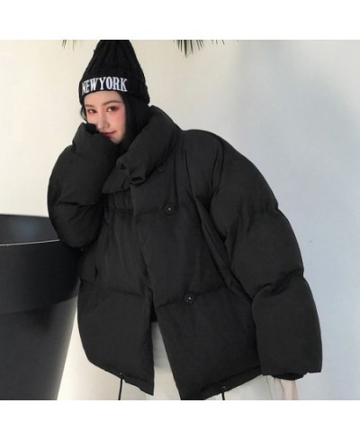 Oversized Winter Jacket Women Harajuku Warm Cotton-Padded Parkas Women Solid Casual Korean Down Cotton Jackets Female Outerwe...