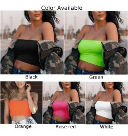 Women Sexy Solid Breathable Strapless Bandeau Stretch Commuter Crop Tops Commuter Top Casual Lingerie Vest Bra $14.24 - Under...