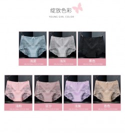 New Antibacterial Crotch Sexy Lace Underwear Women's High Waisted Underwear Middle-waisted Lace Hemmed Underwear $30.85 - Und...