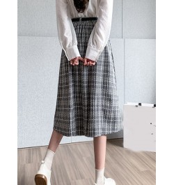 Winter Women Skirt Belt Vintage Ladies Korean Irregular Harajuku High Waist A-line Package Hip Skirt $44.72 - Skirts