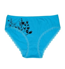 Plus Size Women Panties Cotton Mid Waist Briefs Sexy Lace Underwear Ladies Knickers Intimates Female Lingerie Print 6 Pcs/set...
