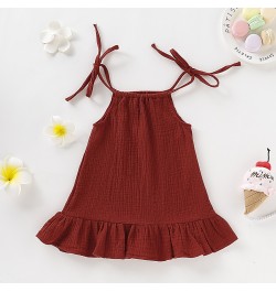 Summer Toddler Baby Girl Sleeveless Ruffles Dress Sarafan Kids Cotton Linen Muslin Slip Dresses Clothing $18.98 - Plus Size C...