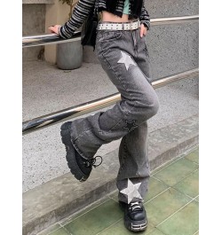 American Retro Stars Embroidery Boyfriend Jeans For Women Cool Vintage Straight Jeans Feminino Denim Pants Trousers 2023 $54....