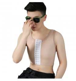 Women's Corset Underwear Trans Les Lesbian Tomboy Front 3 Rows Hook Chest Binder Mesh Breathable Plus Size Corset Top $32.36 ...