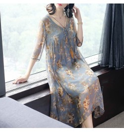 2023 Spring Summer Natural Silk Two Piece Midi Dress Vintage Vacation Print Runway Dress Elegant Women Bodycon Party Vestidos...