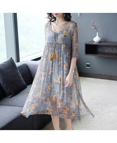 2023 Spring Summer Natural Silk Two Piece Midi Dress Vintage Vacation Print Runway Dress Elegant Women Bodycon Party Vestidos...