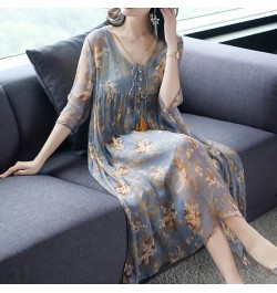 2023 Spring Summer Natural Silk Two Piece Midi Dress Vintage Vacation Print Runway Dress Elegant Women Bodycon Party Vestidos...