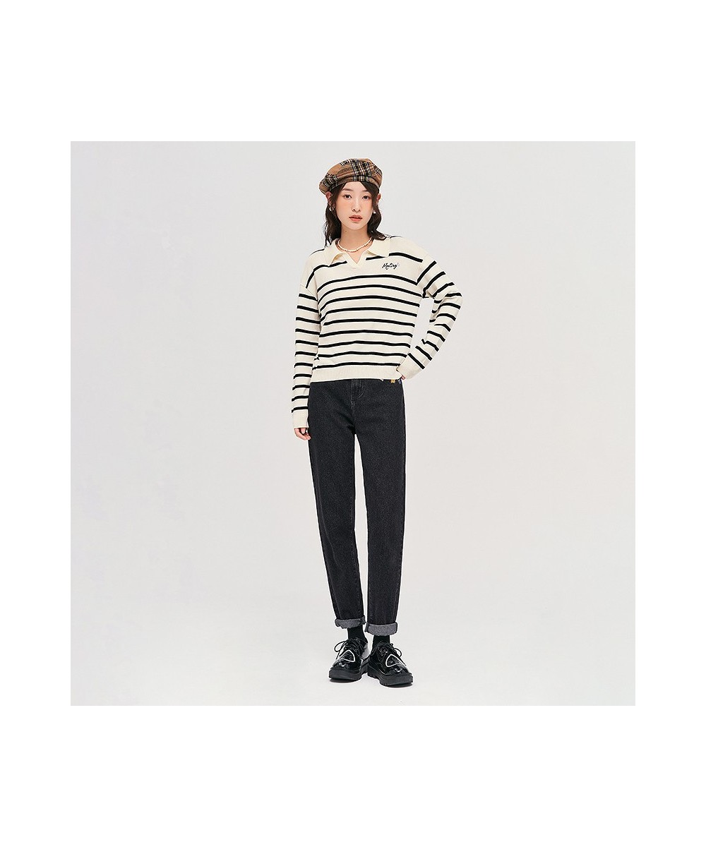 Women Sweaters 2022 Autumn Long Sleeves V Neck Knitted Pullover Striped Comfort Casual Chic Tops $43.02 - Sweaters