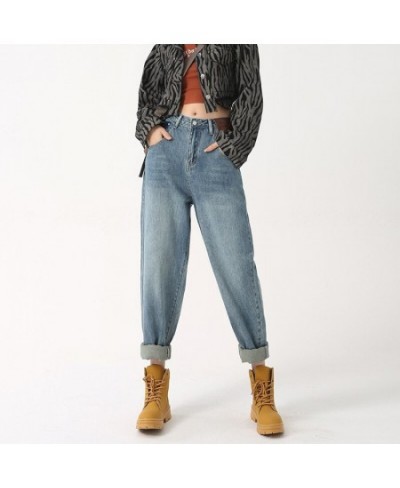 Baggy Jeans Women Fall High Waist Loose Harem Pants Patchwork Denim Trousers Female Streetwear Spring Jeans 526 $49.84 - Jeans