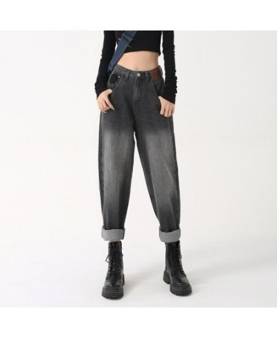 Baggy Jeans Women Fall High Waist Loose Harem Pants Patchwork Denim Trousers Female Streetwear Spring Jeans 526 $49.84 - Jeans