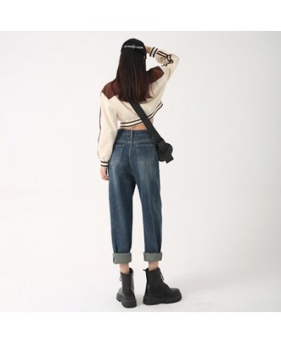 Baggy Jeans Women Fall High Waist Loose Harem Pants Patchwork Denim Trousers Female Streetwear Spring Jeans 526 $49.84 - Jeans