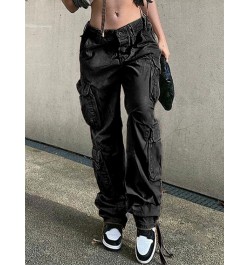 Vintage Y2k Cargo Women's Pants 90s Streetwear Aesthetics Vacation Casual Fashion Female Clothing High Waist Trousers Overall...