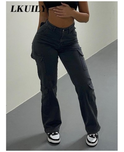 Vintage Y2k Cargo Women's Pants 90s Streetwear Aesthetics Vacation Casual Fashion Female Clothing High Waist Trousers Overall...