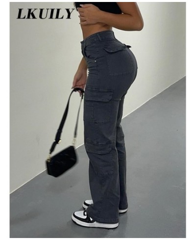 Vintage Y2k Cargo Women's Pants 90s Streetwear Aesthetics Vacation Casual Fashion Female Clothing High Waist Trousers Overall...