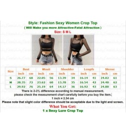 Female Crop Tops Women Fishnet Mesh See-through Black shirts Long Sleeve Crew Neck Solid Color Sexy Clubwear Clothing Summer ...