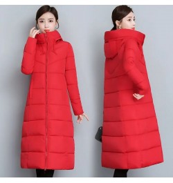 Down Cotton Coat Womens 2022 Winter Plus Size Long Padded Jacket Mother's Clothing Temperament Fashion Slim All-match Parkas ...