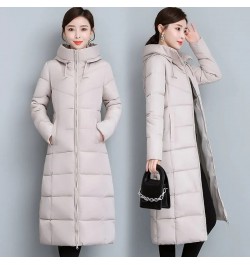 Down Cotton Coat Womens 2022 Winter Plus Size Long Padded Jacket Mother's Clothing Temperament Fashion Slim All-match Parkas ...