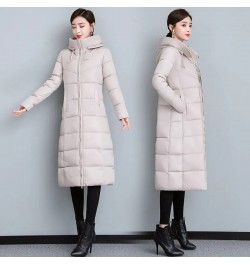 Down Cotton Coat Womens 2022 Winter Plus Size Long Padded Jacket Mother's Clothing Temperament Fashion Slim All-match Parkas ...