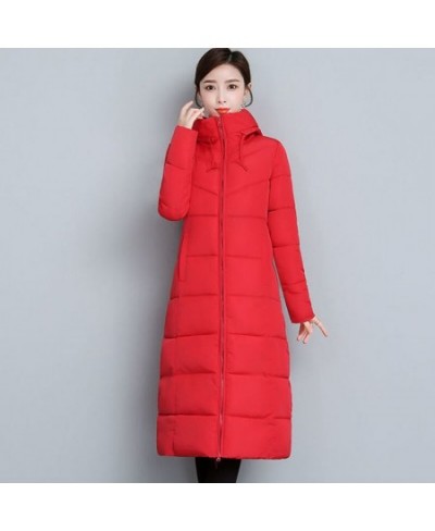 Down Cotton Coat Womens 2022 Winter Plus Size Long Padded Jacket Mother's Clothing Temperament Fashion Slim All-match Parkas ...