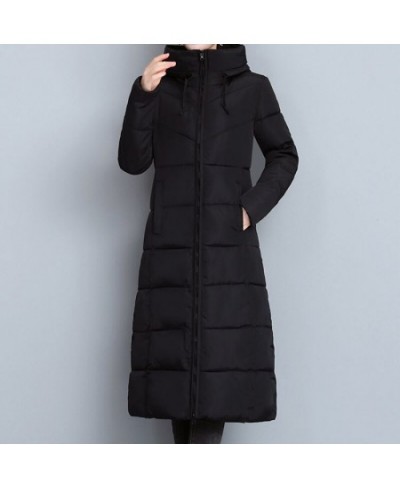 Down Cotton Coat Womens 2022 Winter Plus Size Long Padded Jacket Mother's Clothing Temperament Fashion Slim All-match Parkas ...