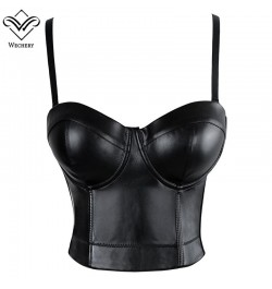 Women Leather Corset Top Crop Bustier Gothic Bra Push Up Bodice Sexy Lingerie Corselet Party Short Camis Plus Size 6XL $30.38...