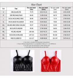 Women Leather Corset Top Crop Bustier Gothic Bra Push Up Bodice Sexy Lingerie Corselet Party Short Camis Plus Size 6XL $30.38...