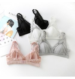 Sexy Lace Bra Silk Comfortable Silk Triangle Cup French Underwear Female Student Thin Adjustable Bra $44.17 - Underwear