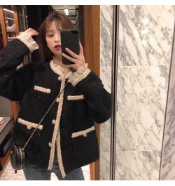 French small fragrance jacket women autumn and winter 2023 new Korean version of the wild short thick tweed coat $48.79 - Jac...