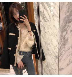 French small fragrance jacket women autumn and winter 2023 new Korean version of the wild short thick tweed coat $48.79 - Jac...