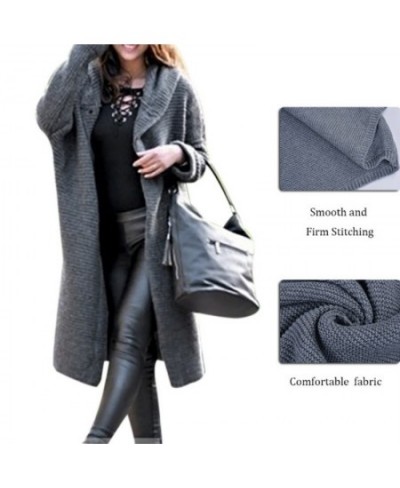 Womens Long Sweater Open Front Drape Lightweight Duster High Low Hem Maxi Long Sleeve Thick Cardigan ouc559 $45.81 - Sweaters