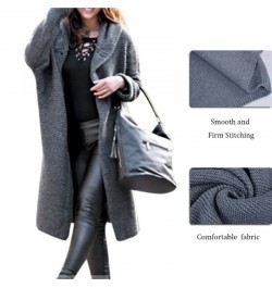 Womens Long Sweater Open Front Drape Lightweight Duster High Low Hem Maxi Long Sleeve Thick Cardigan ouc559 $45.81 - Sweaters