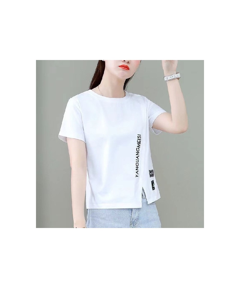 New short sleeved T-shirt Women's ins fashion summer Korean design feeling Thin commuting short upper clothes my body my choi...