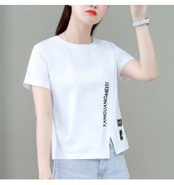 New short sleeved T-shirt Women's ins fashion summer Korean design feeling Thin commuting short upper clothes my body my choi...