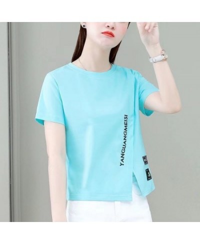 New short sleeved T-shirt Women's ins fashion summer Korean design feeling Thin commuting short upper clothes my body my choi...