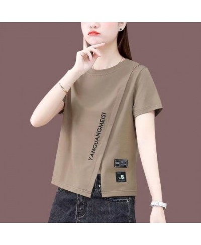 New short sleeved T-shirt Women's ins fashion summer Korean design feeling Thin commuting short upper clothes my body my choi...