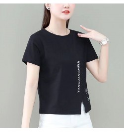 New short sleeved T-shirt Women's ins fashion summer Korean design feeling Thin commuting short upper clothes my body my choi...