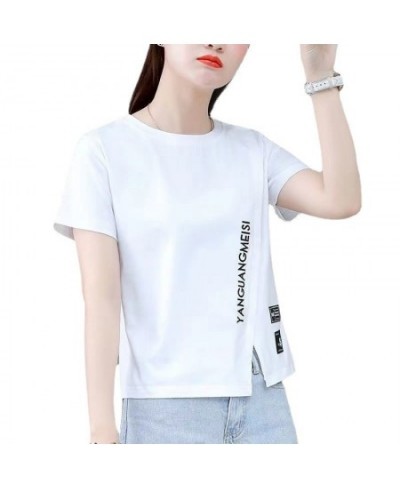 New short sleeved T-shirt Women's ins fashion summer Korean design feeling Thin commuting short upper clothes my body my choi...