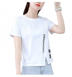 New short sleeved T-shirt Women's ins fashion summer Korean design feeling Thin commuting short upper clothes my body my choi...