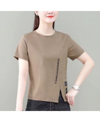 New short sleeved T-shirt Women's ins fashion summer Korean design feeling Thin commuting short upper clothes my body my choi...