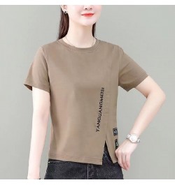 New short sleeved T-shirt Women's ins fashion summer Korean design feeling Thin commuting short upper clothes my body my choi...