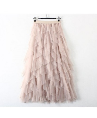 Spring Summer Tiered Tulle Skirt Women 2023 Casual Patchwork Tutu Skirt Female Elegant Beach Skirts Jupe Longue Femme $51.97 ...