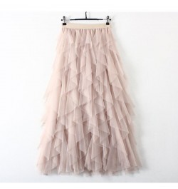 Spring Summer Tiered Tulle Skirt Women 2023 Casual Patchwork Tutu Skirt Female Elegant Beach Skirts Jupe Longue Femme $51.97 ...