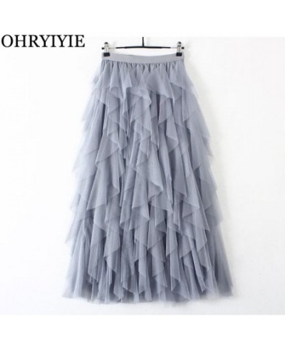 Spring Summer Tiered Tulle Skirt Women 2023 Casual Patchwork Tutu Skirt Female Elegant Beach Skirts Jupe Longue Femme $51.97 ...