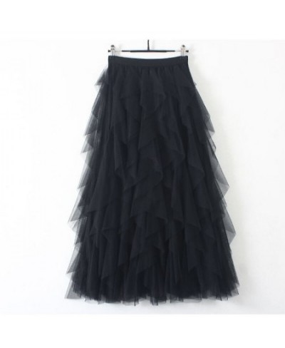 Spring Summer Tiered Tulle Skirt Women 2023 Casual Patchwork Tutu Skirt Female Elegant Beach Skirts Jupe Longue Femme $51.97 ...